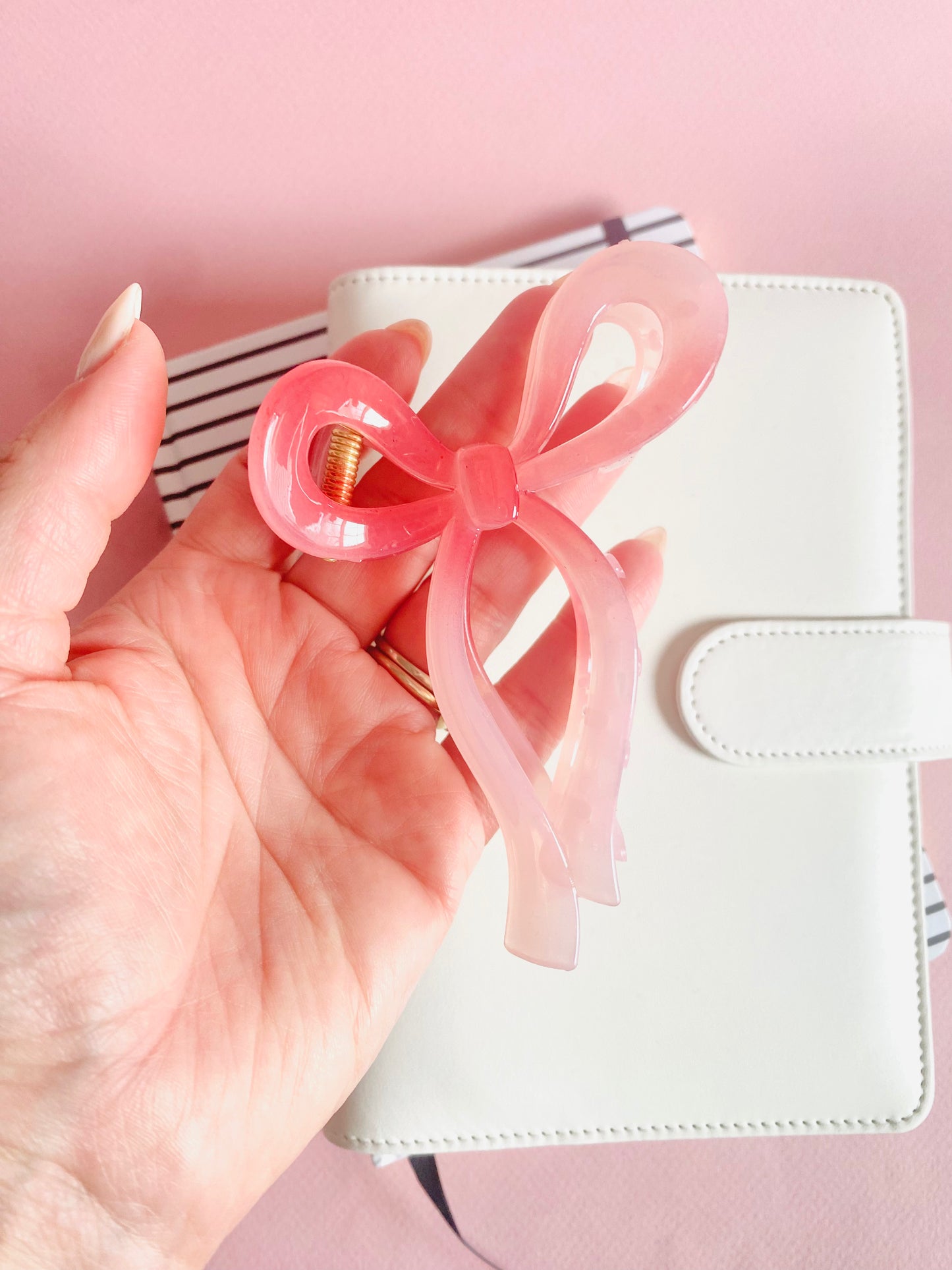 Pink Coquette Claw Clips