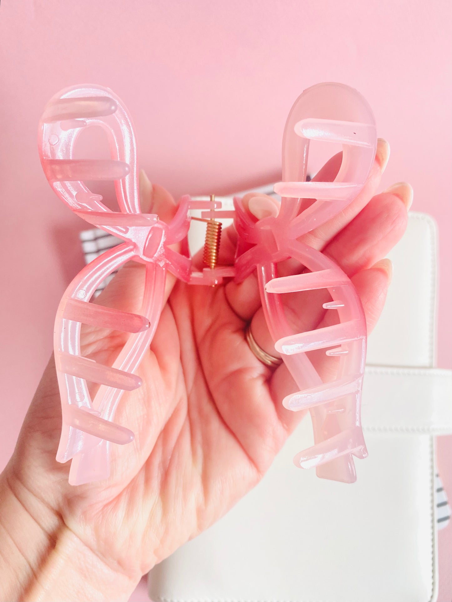 Pink Coquette Claw Clips