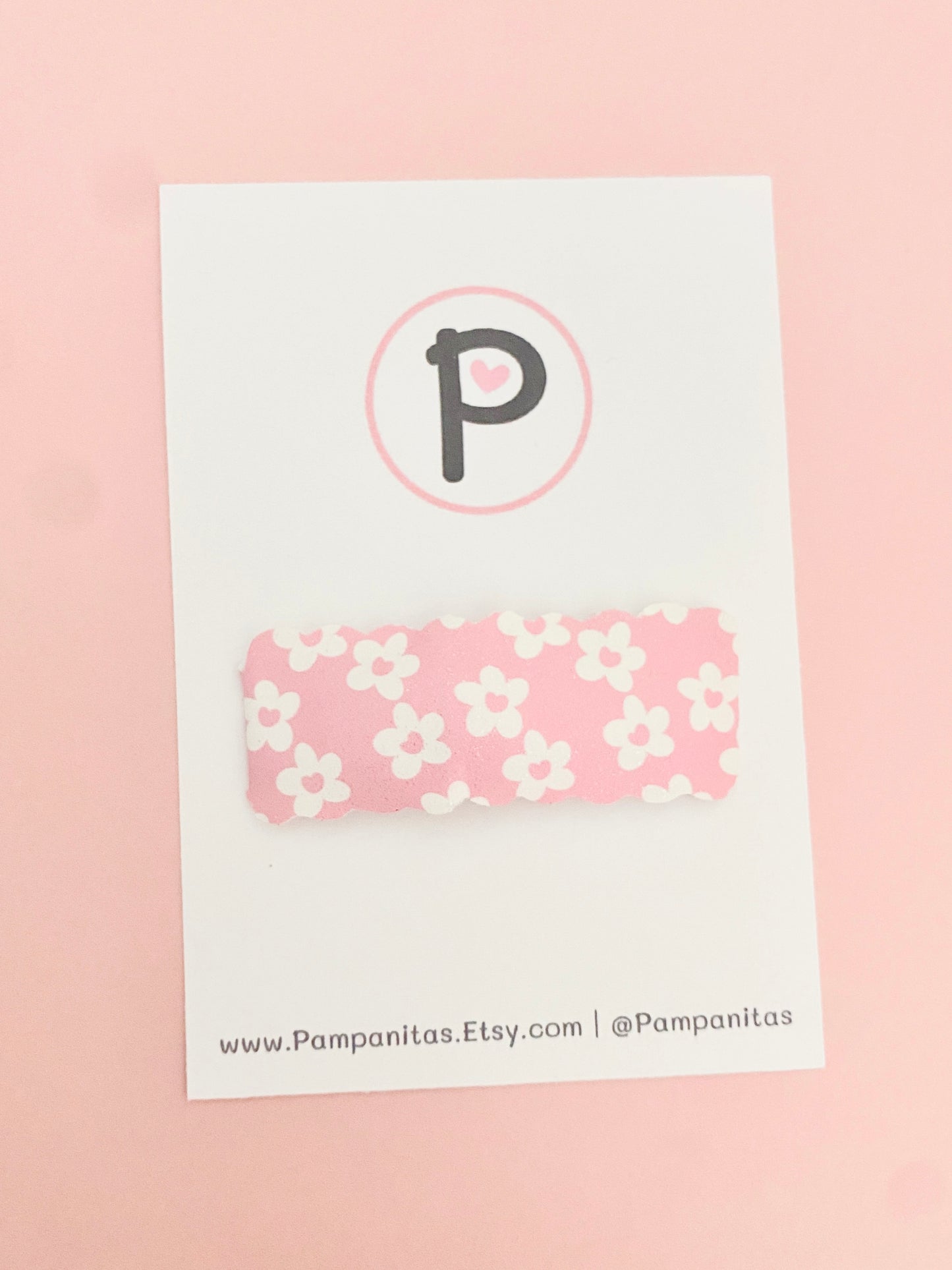 Snap Hair Clips - Valentines Pattern