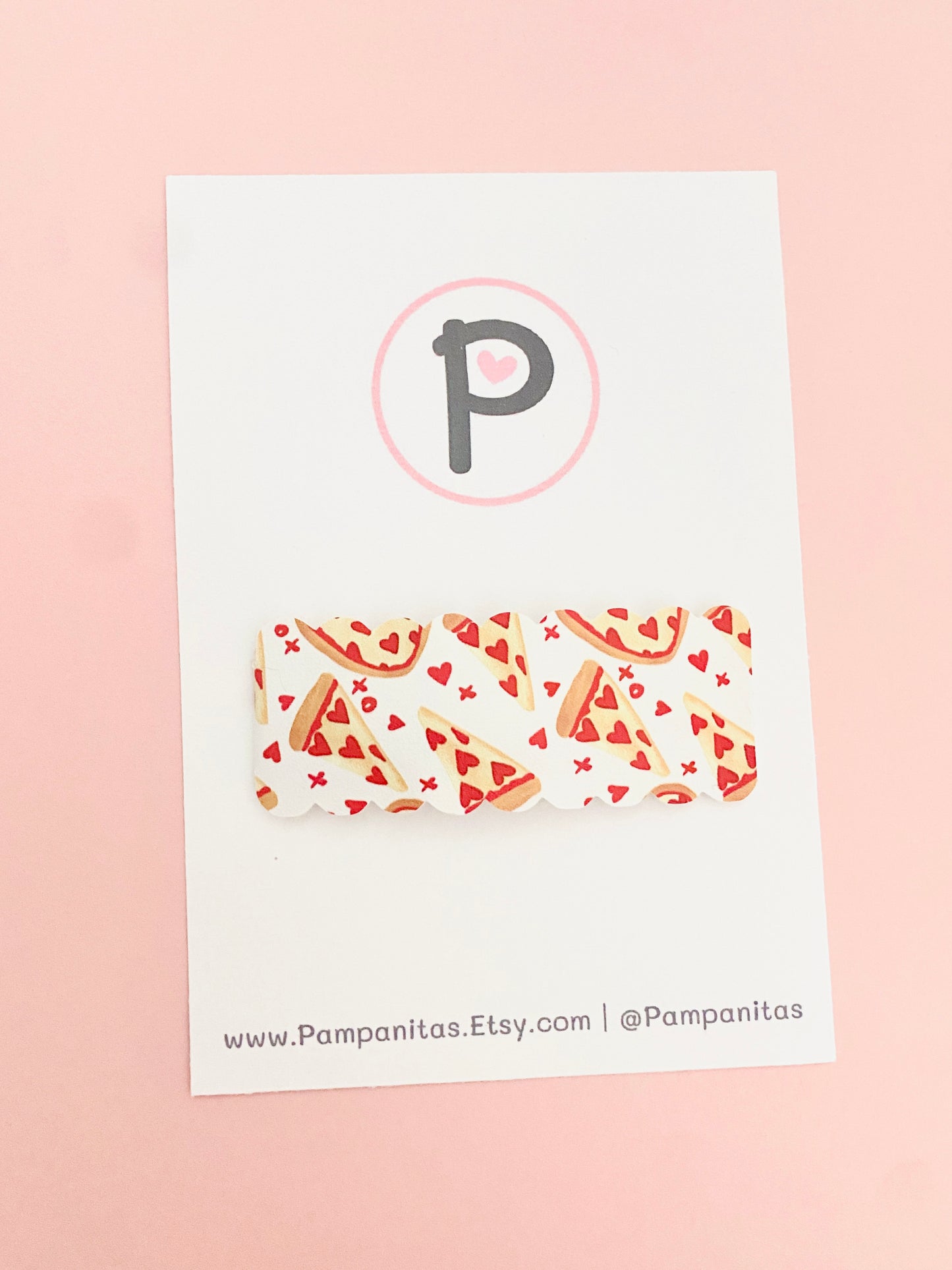 Snap Hair Clips - Valentines Pattern