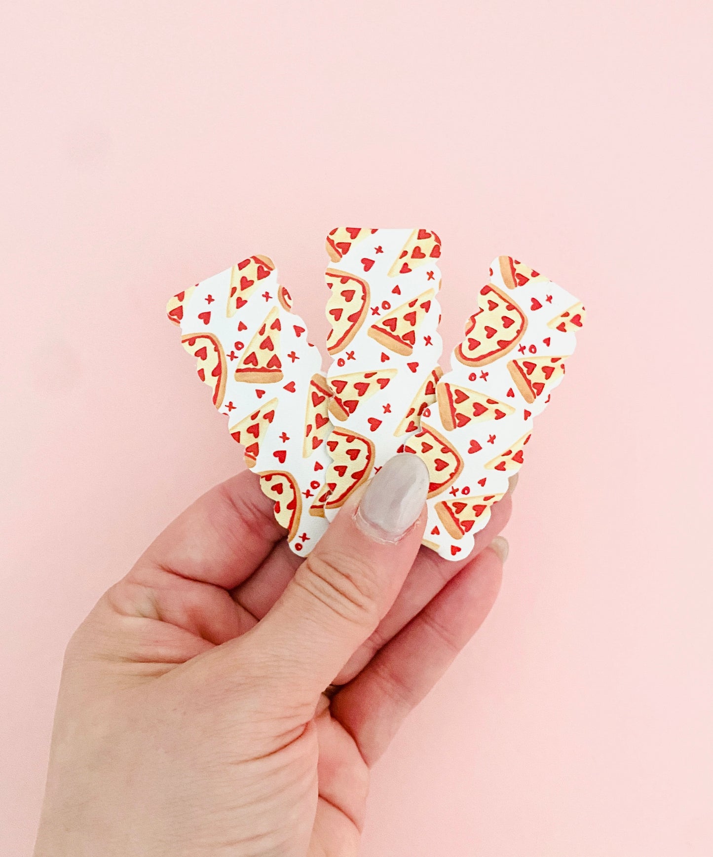 Snap Hair Clips - Valentines Pattern