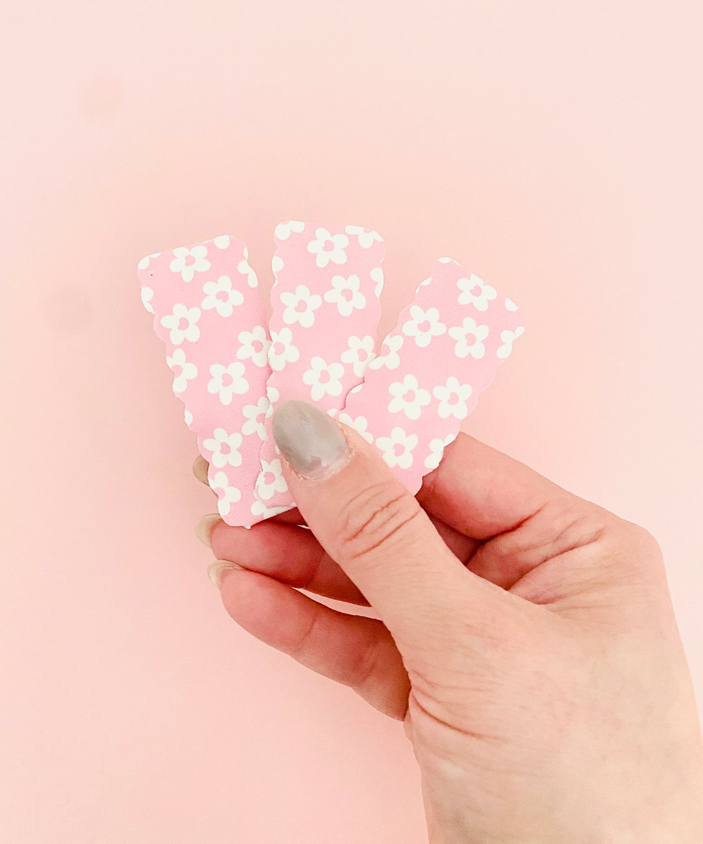 Snap Hair Clips - Valentines Pattern