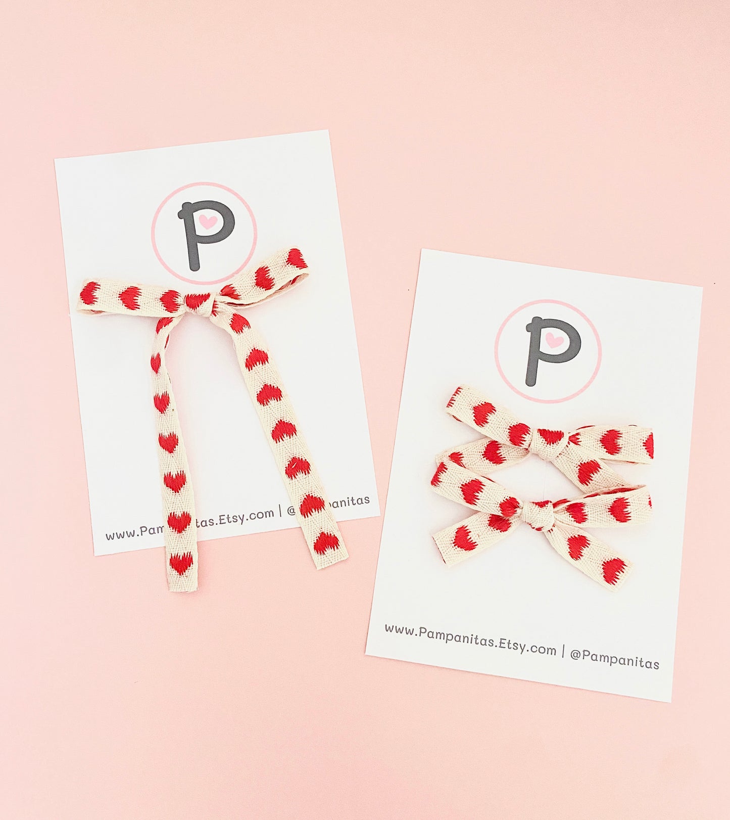 Red & Cream Hearts Pattern