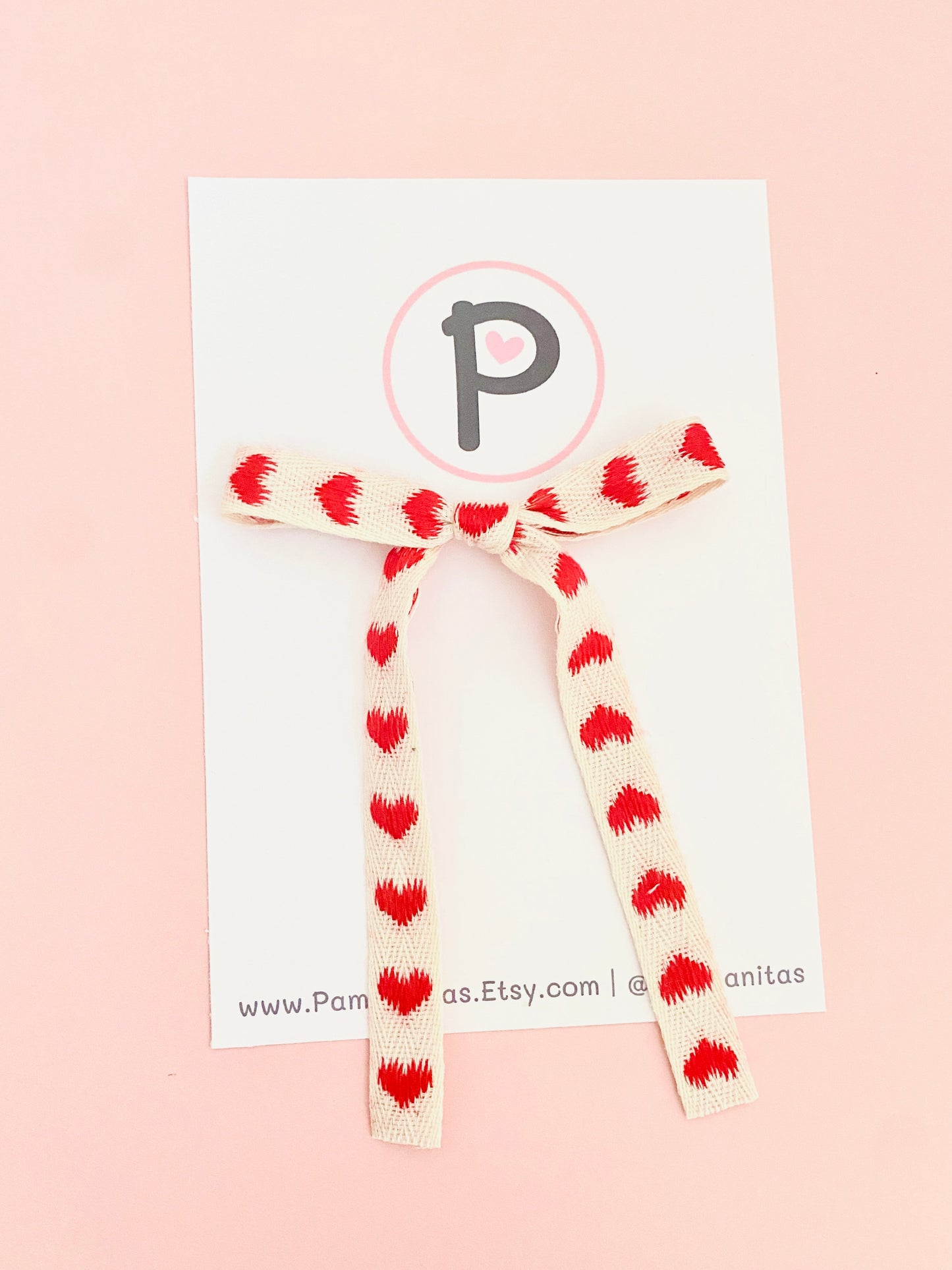Red & Cream Hearts Pattern