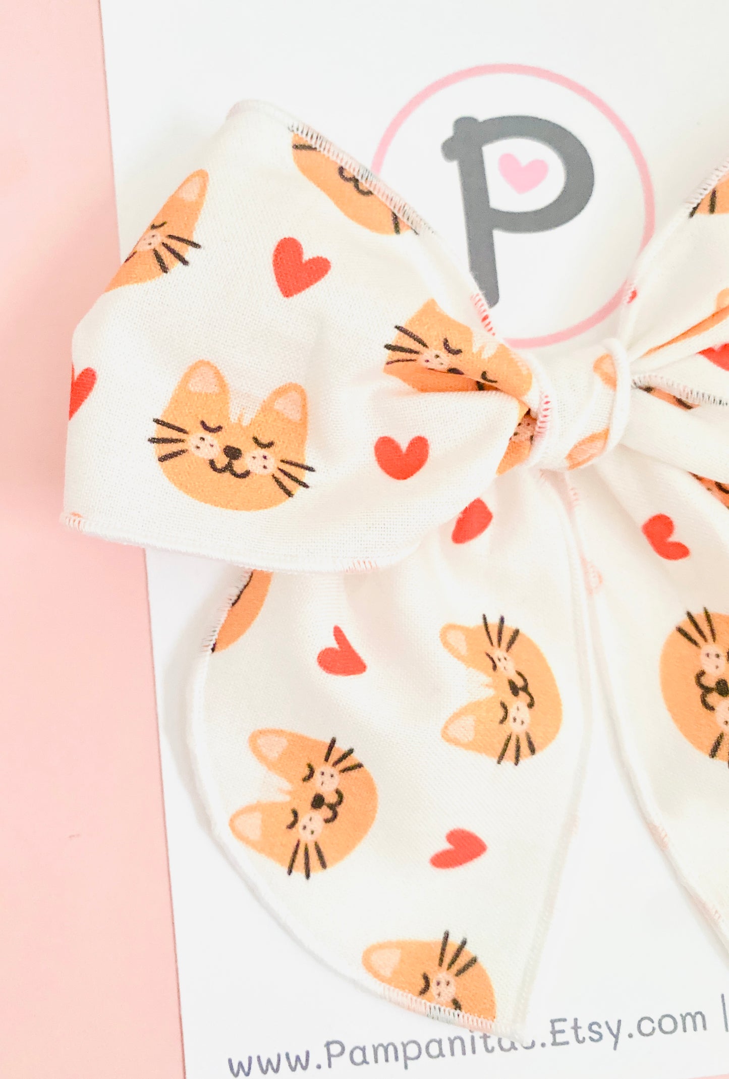 Hair Bows - Kitty Cats Pattern