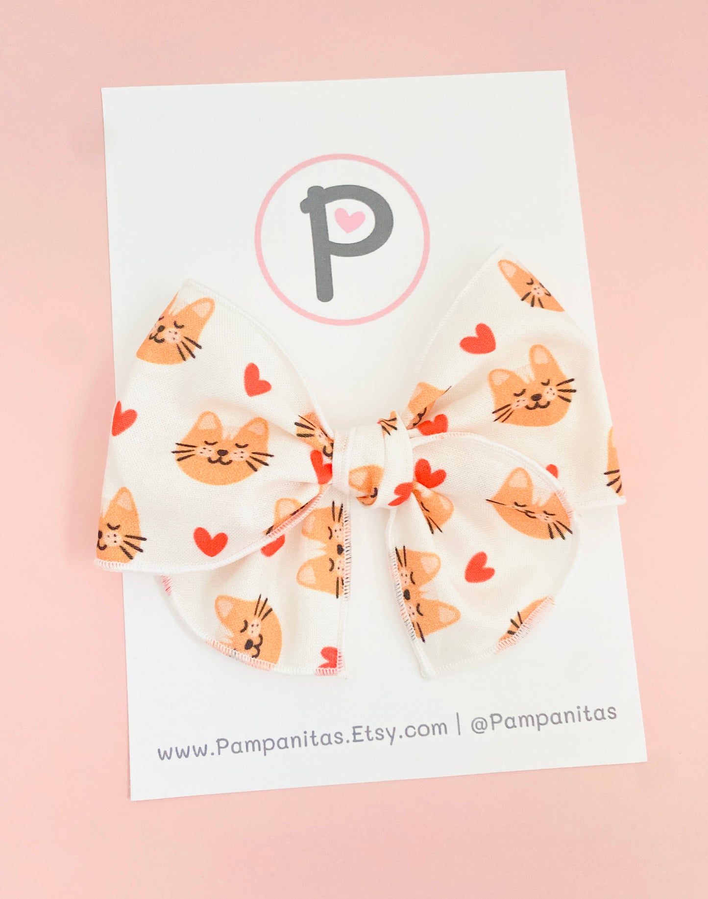 Hair Bows - Kitty Cats Pattern