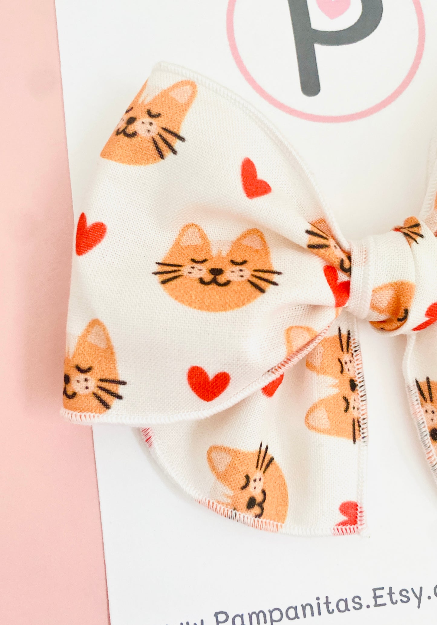 Hair Bows - Kitty Cats Pattern