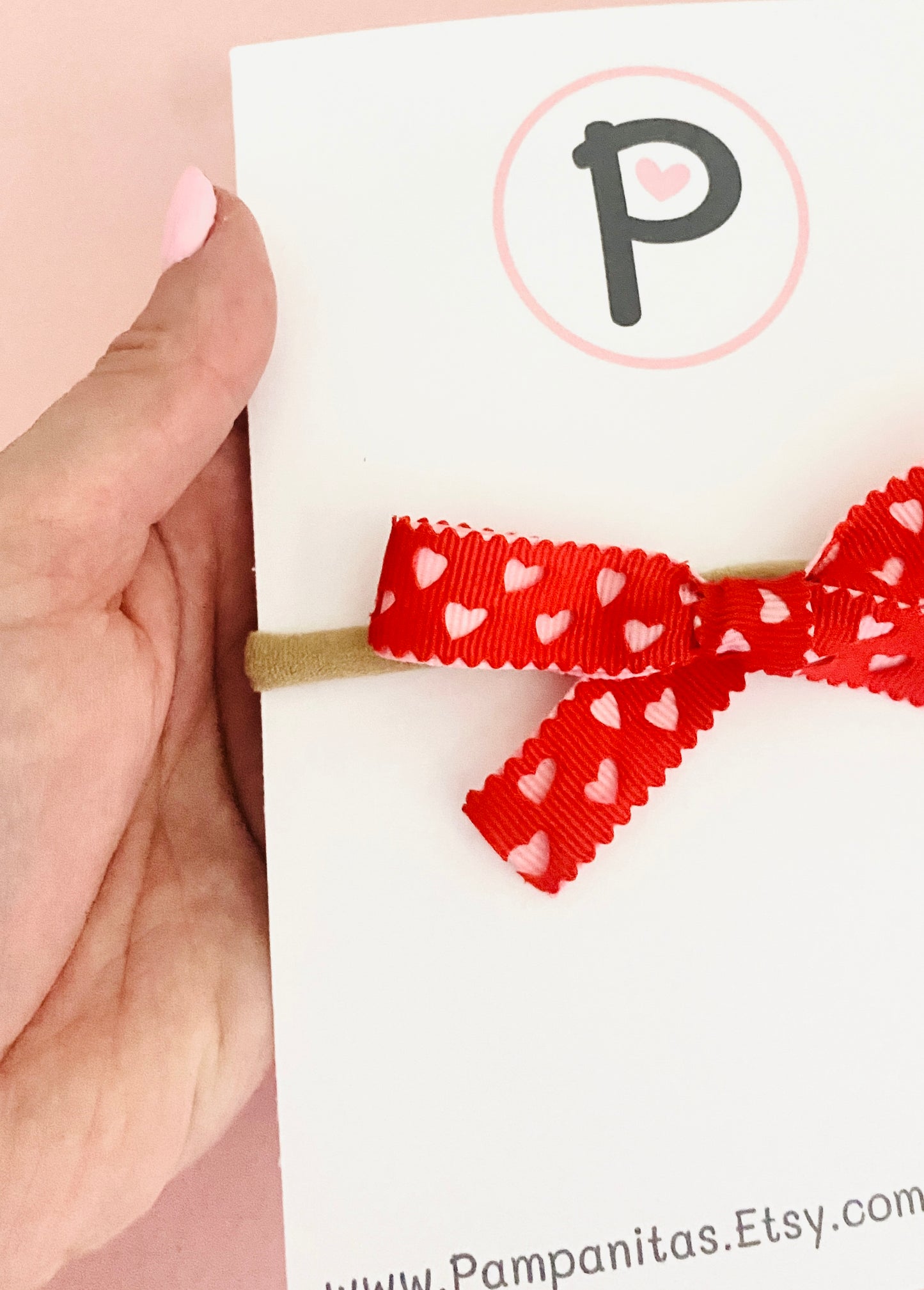Red & Pink Hollow Hearts Pattern