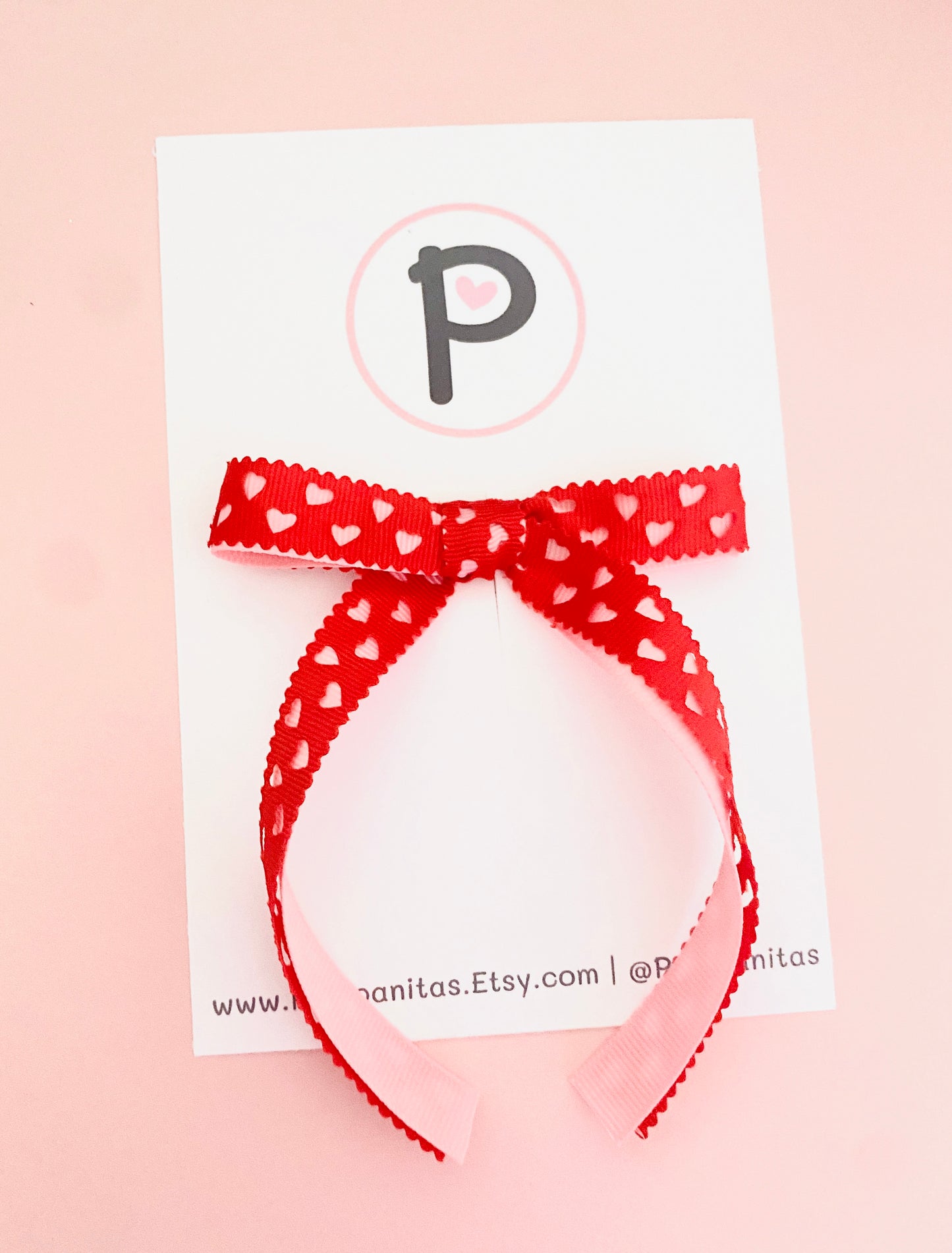 Red & Pink Hollow Hearts Pattern