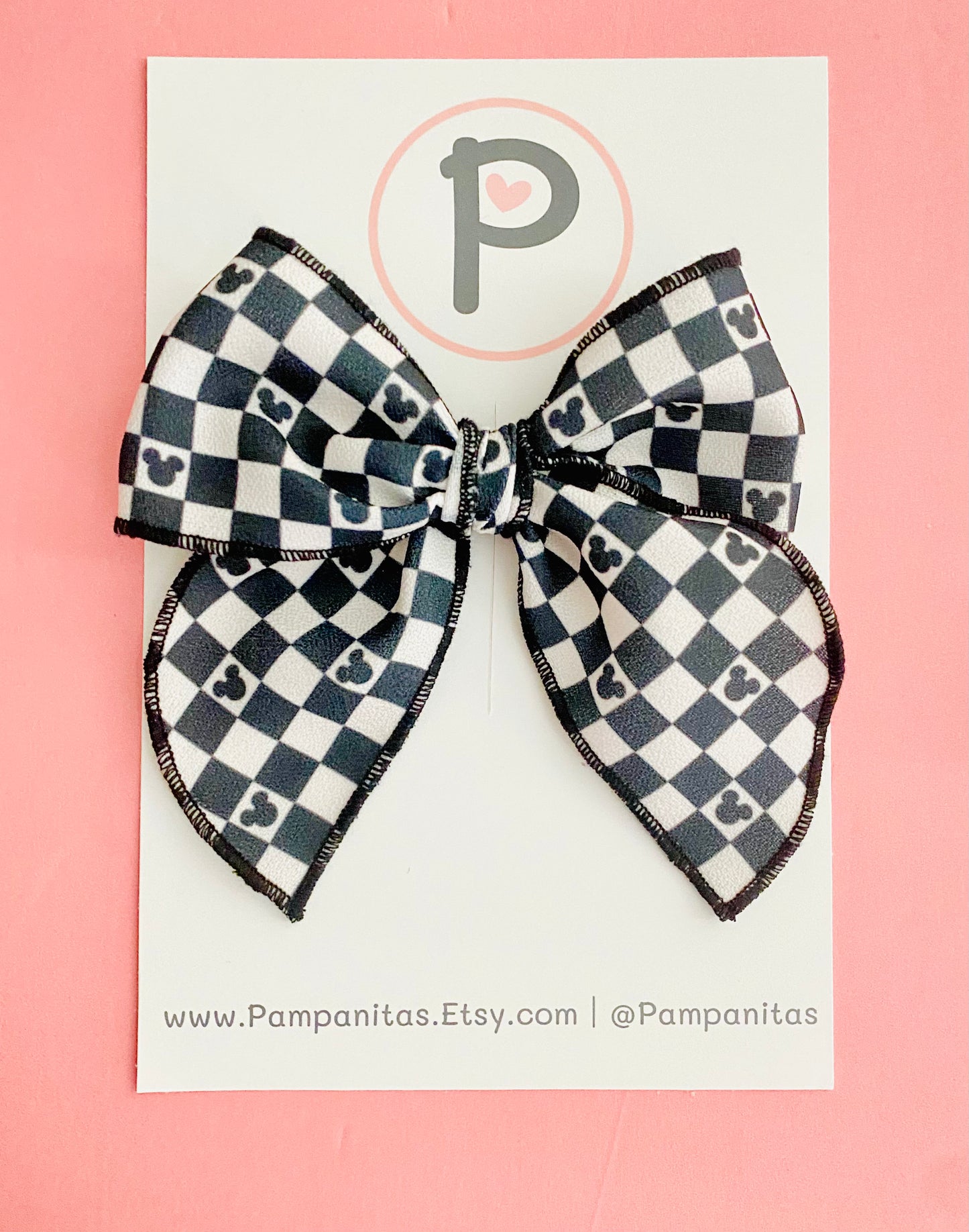 Black and White Mickey Checkers