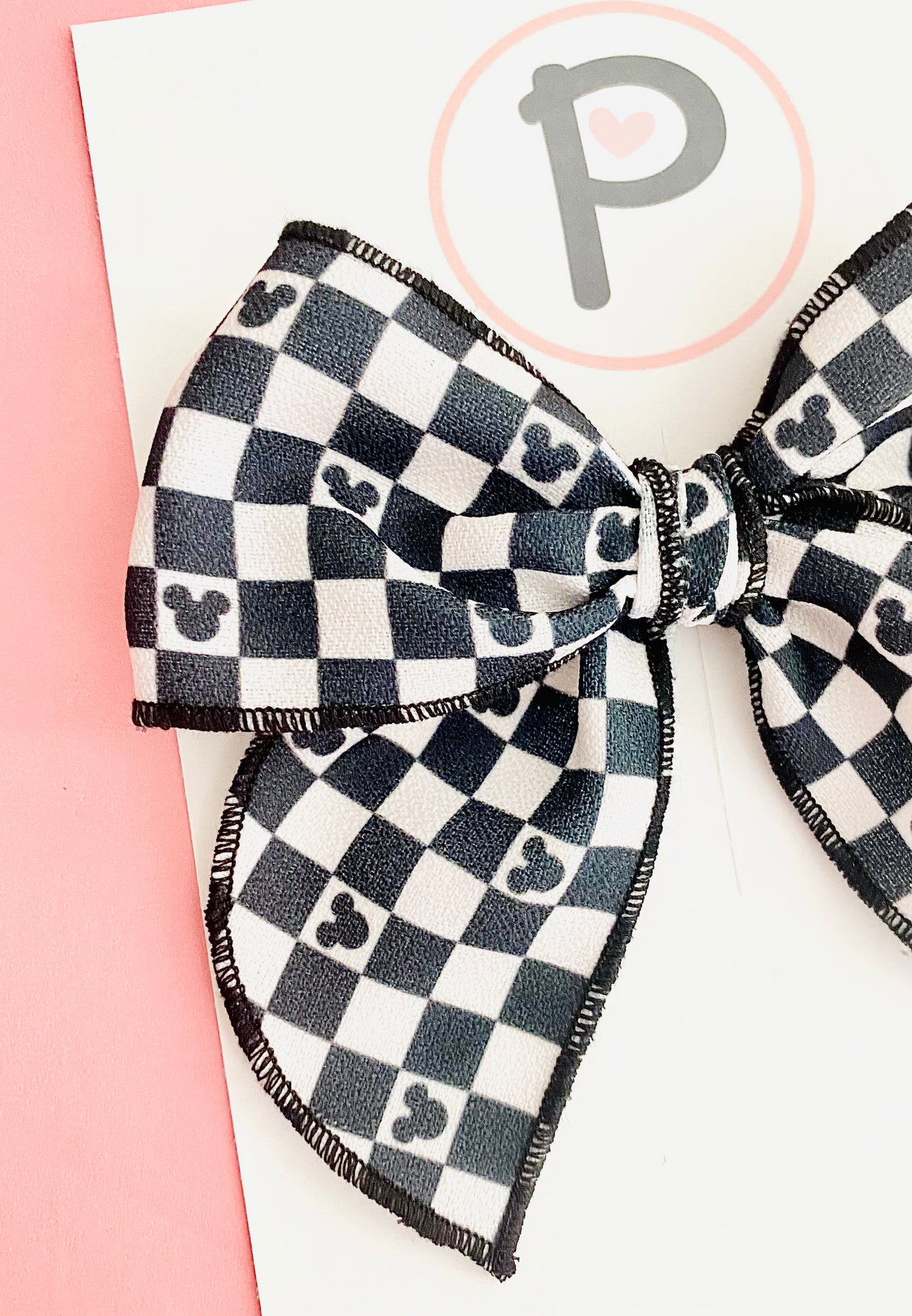 Black and White Mickey Checkers
