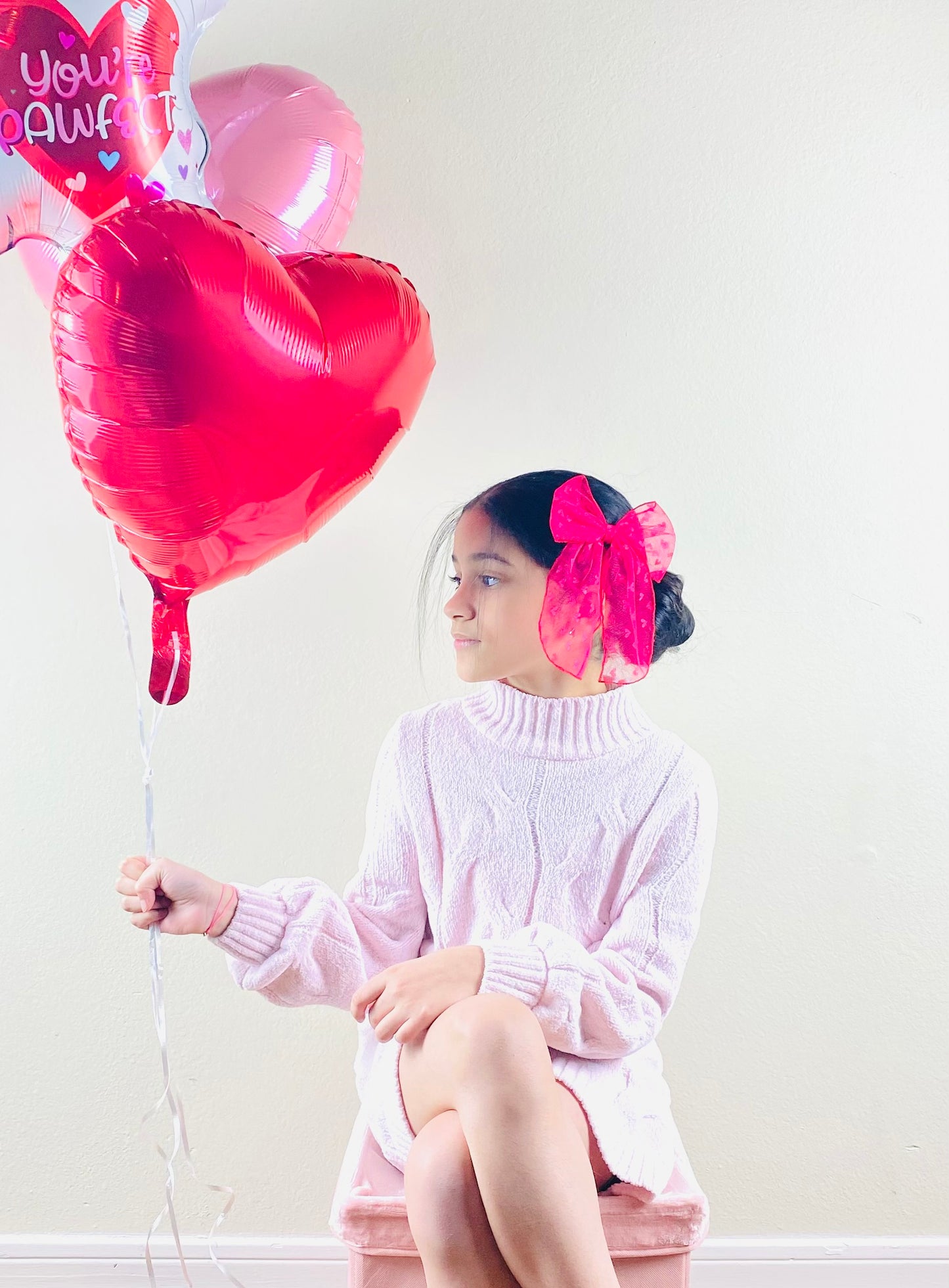 Hearts Mesh Bow