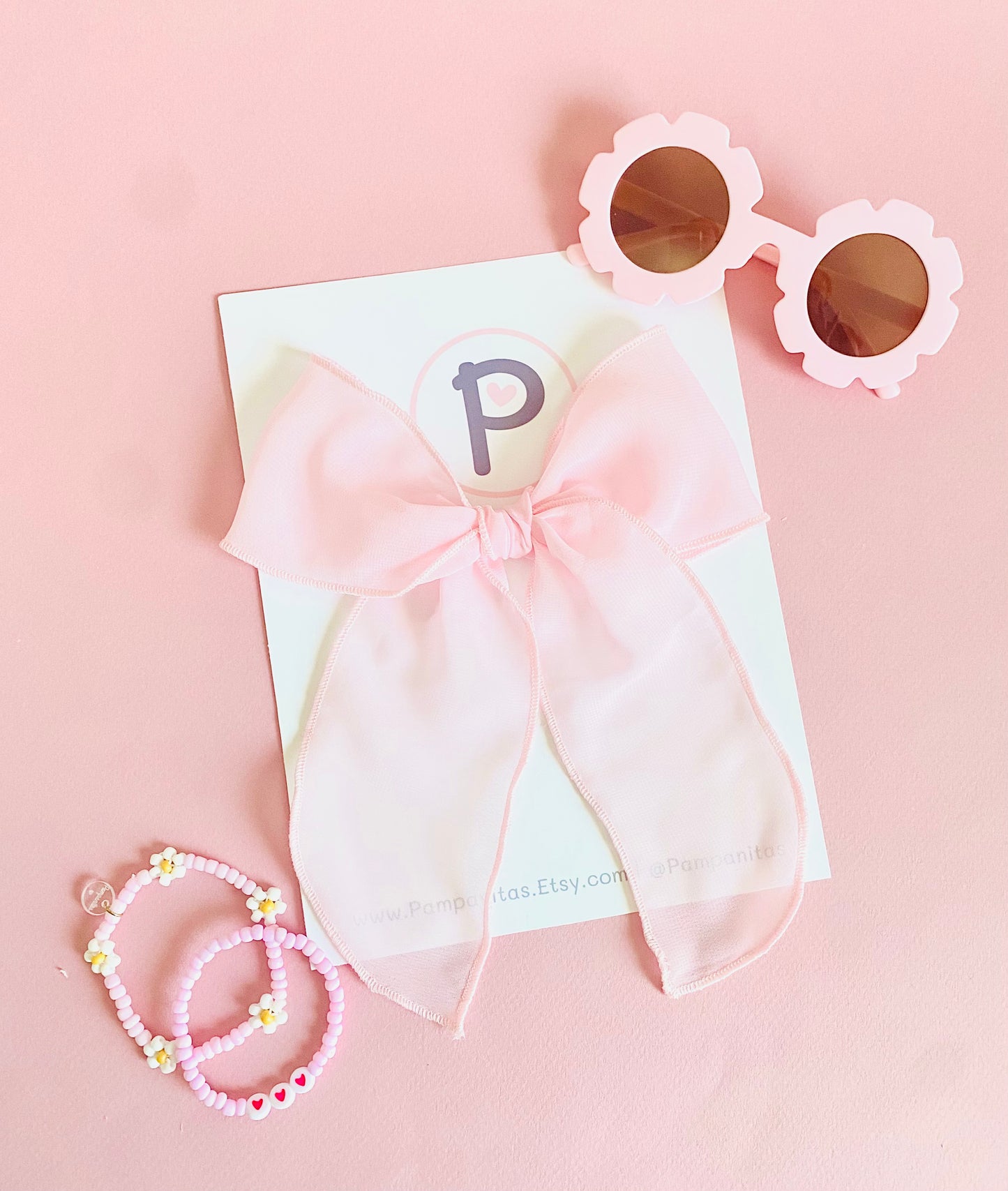 Pink Chiffon Bow