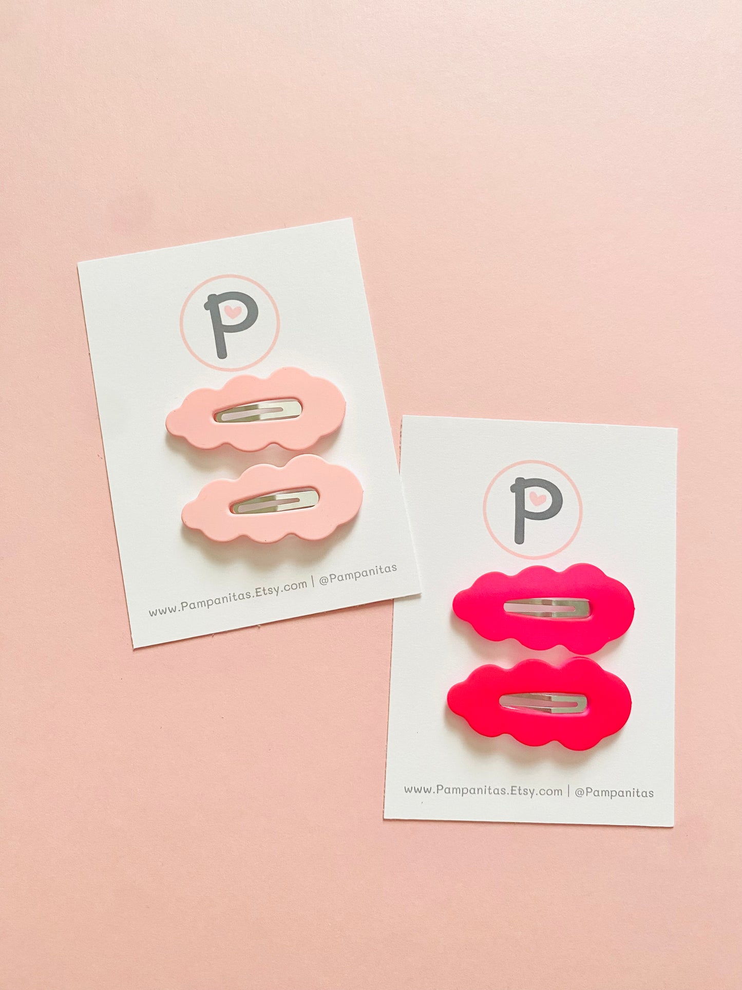 Wavy Acrylic Snap Clip Set