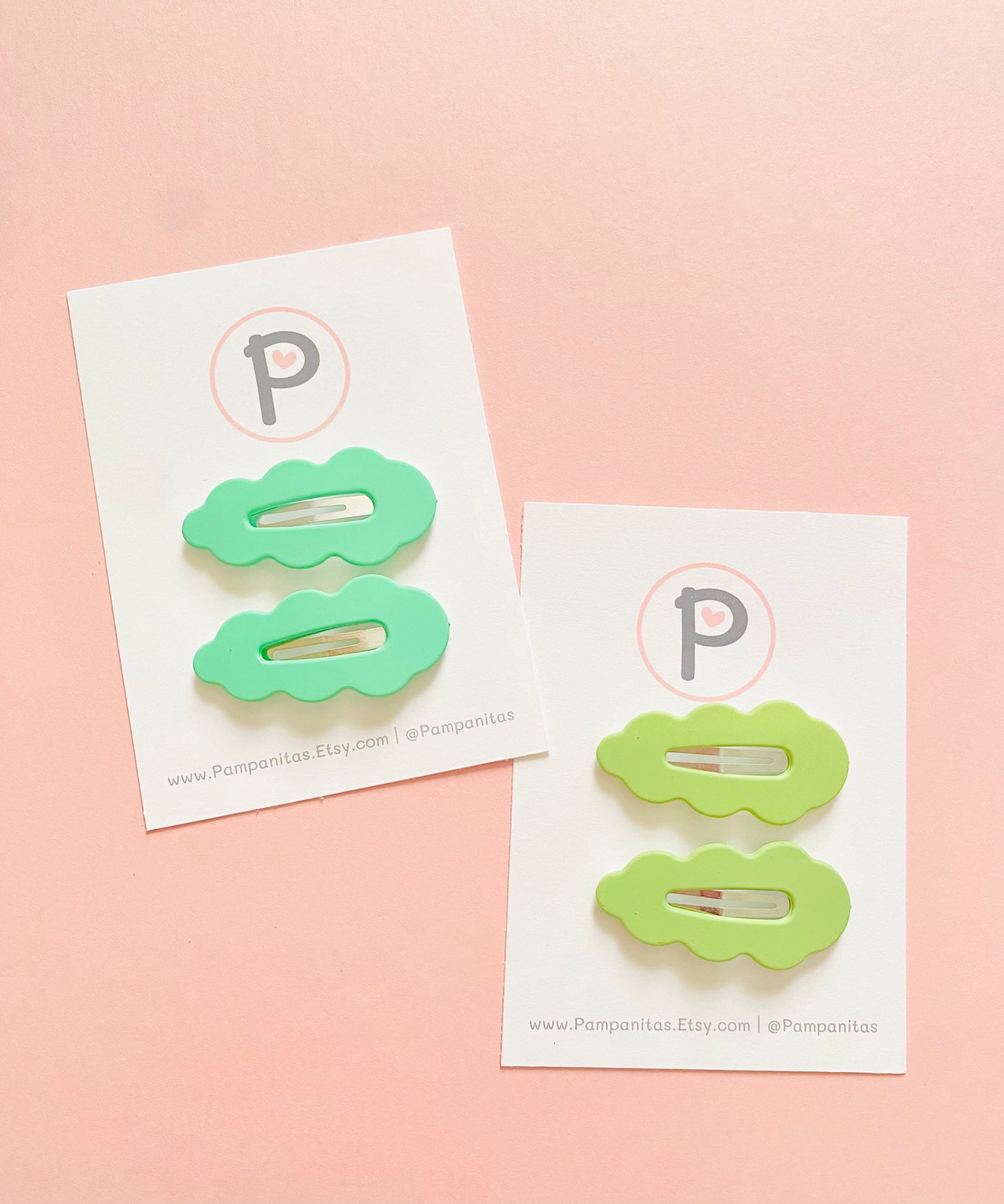 Wavy Acrylic Snap Clip Set
