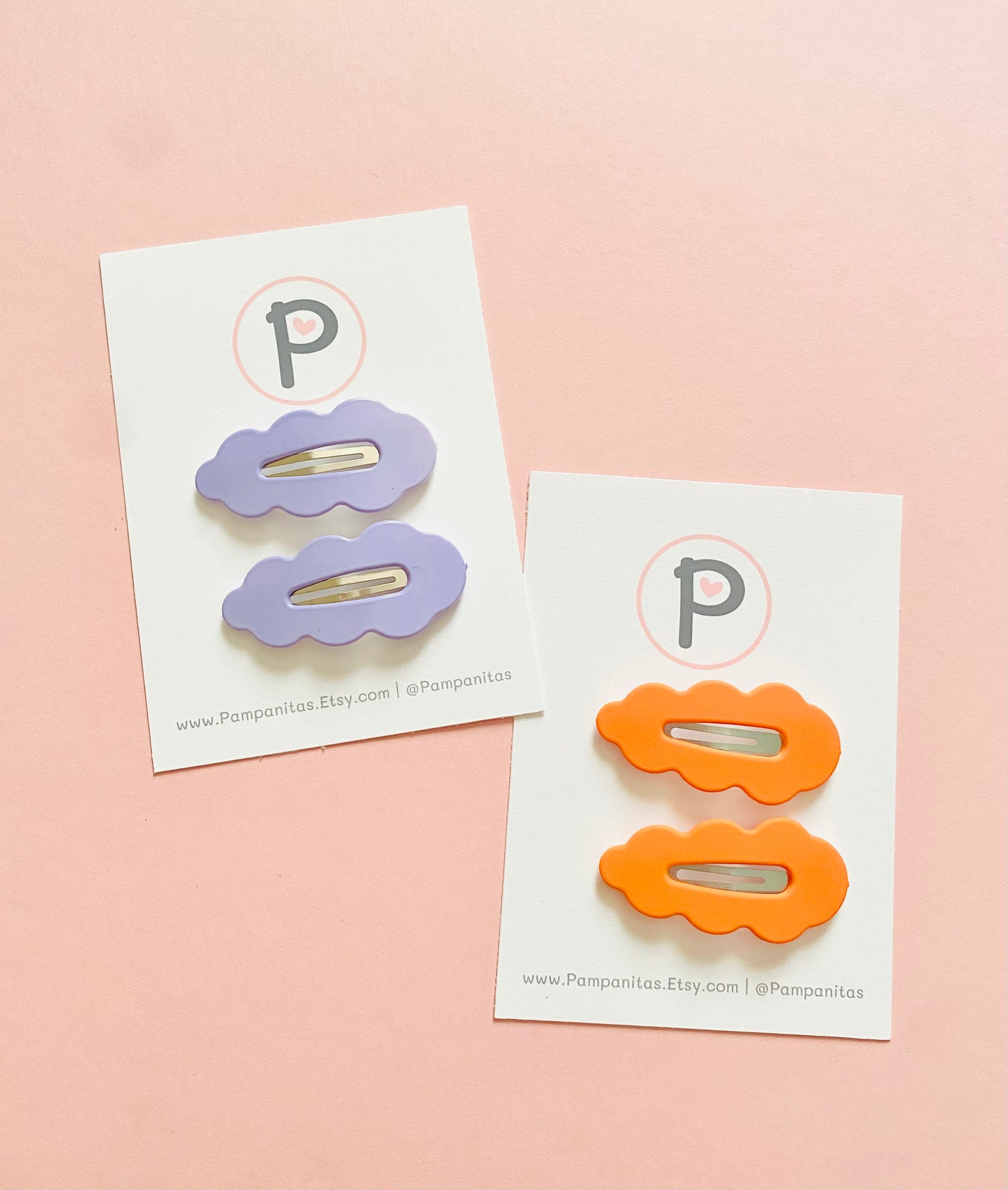 Wavy Acrylic Snap Clip Set