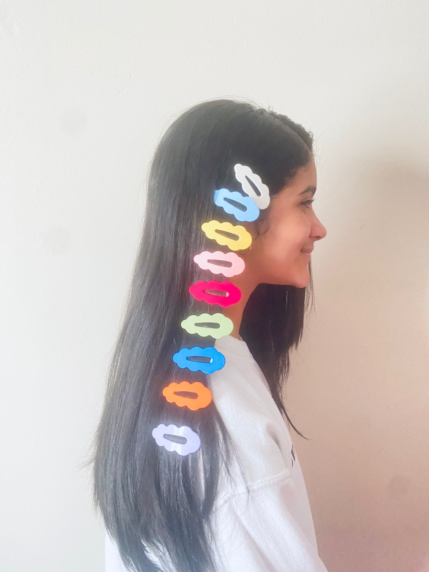 Wavy Acrylic Snap Clip Set