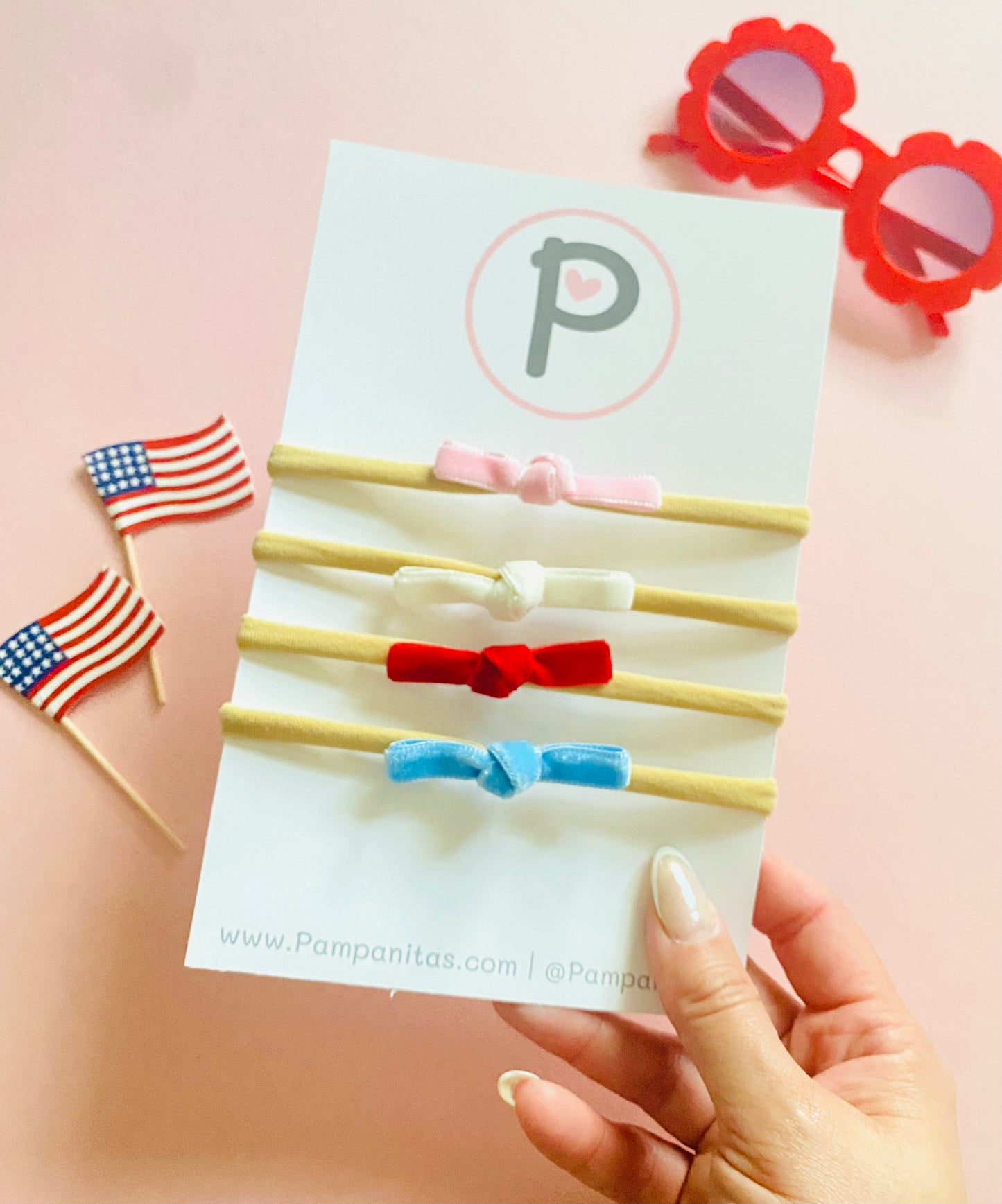 Set of 4 Nathalia Knots / Patriotic Colors